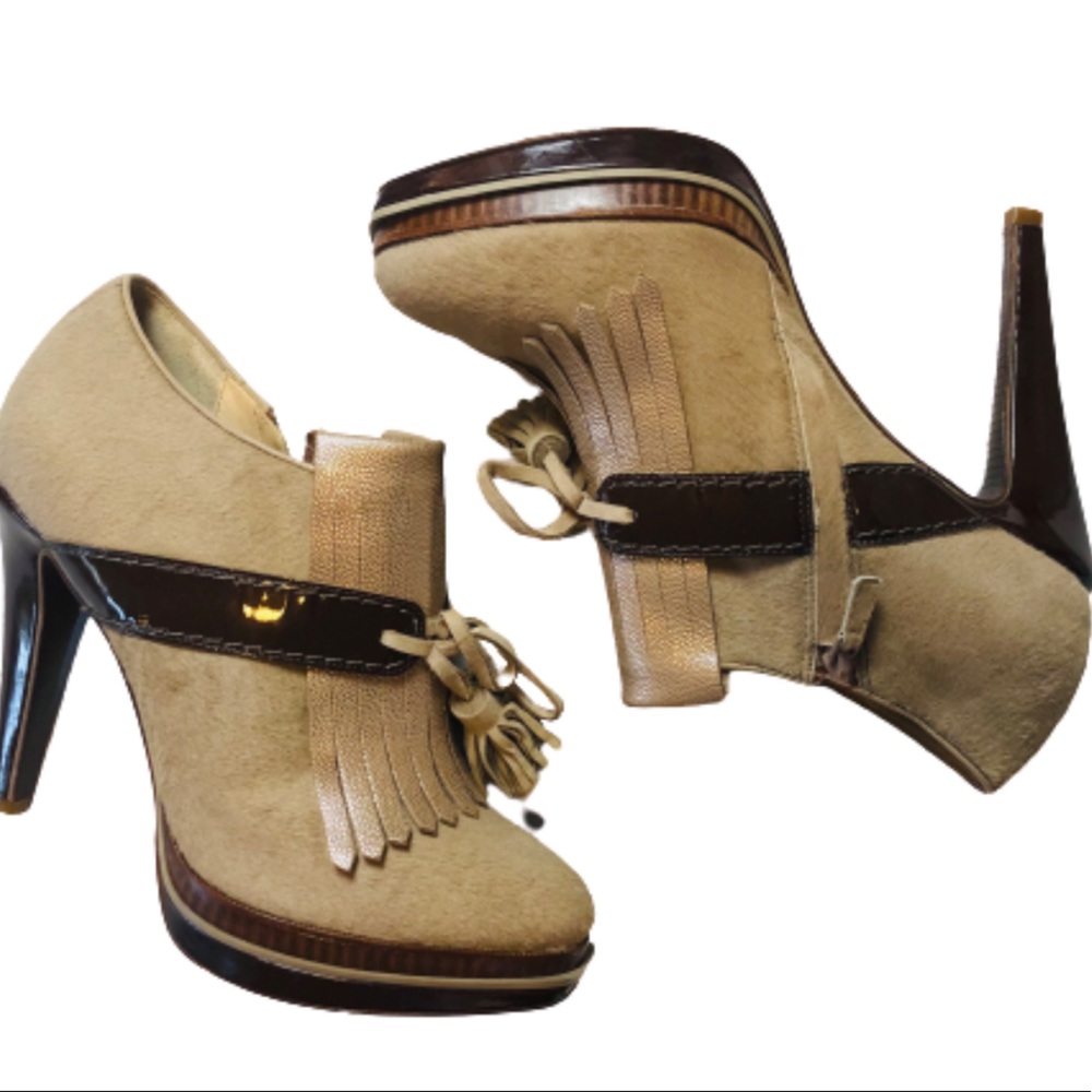 Cole Haan x Nike Air Tan Calf Hair Tassel Platform